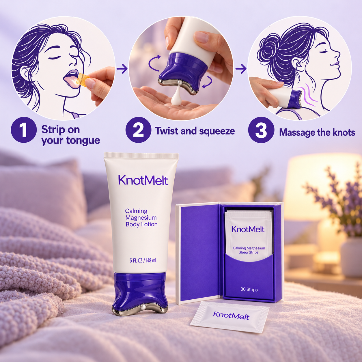 Hand massaging a shoulder with the KnotMelt gua sha cap