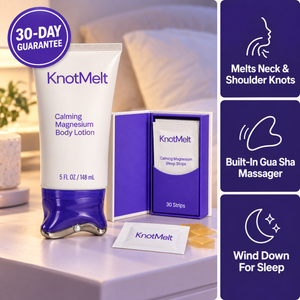 KnotMelt Magnesium Massage Lotion + Sleep Strips Kit