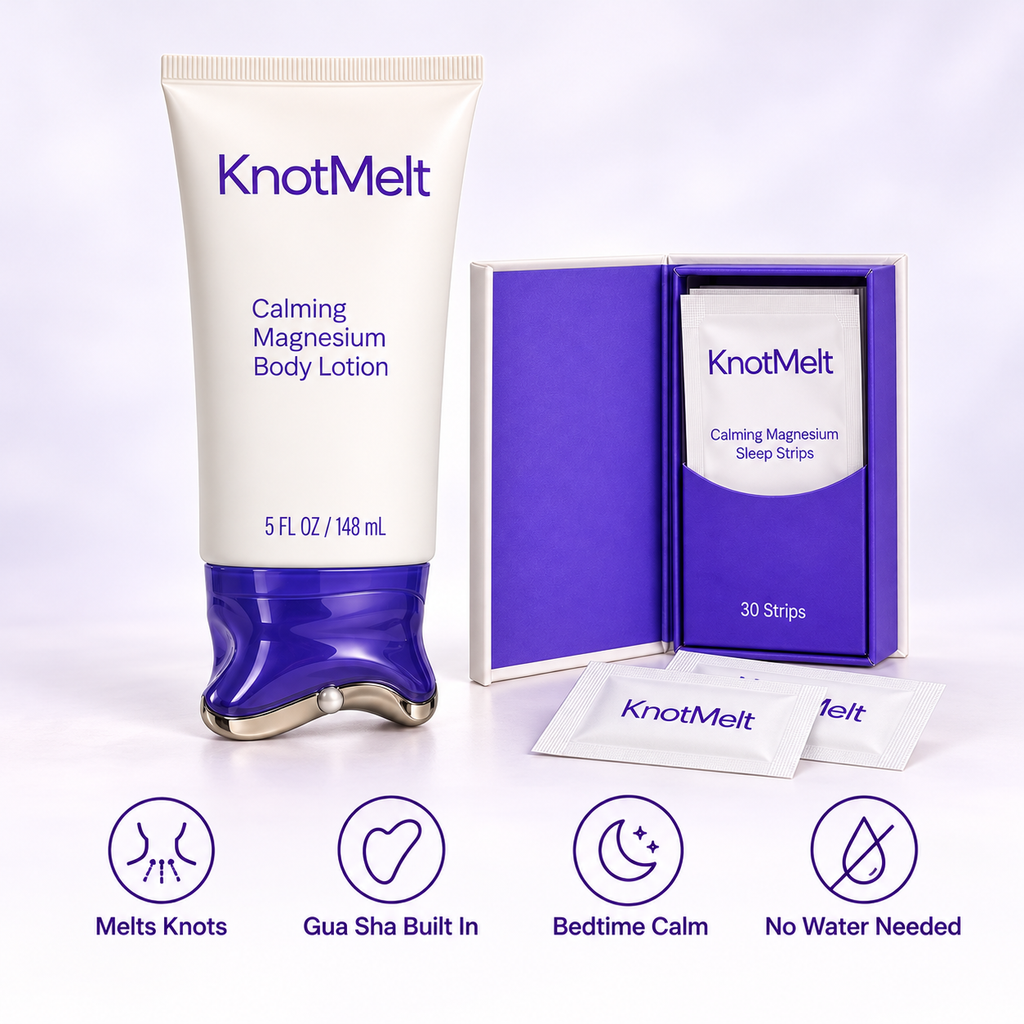 KnotMelt Magnesium Massage Lotion + Sleep Strips Kit image 8